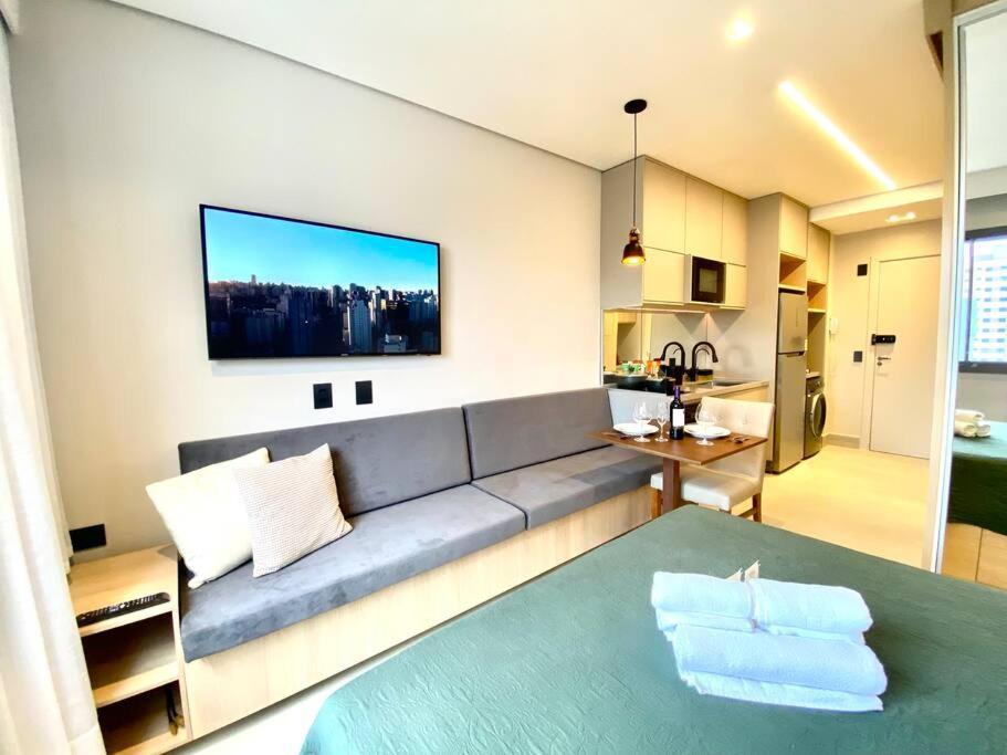 Apartamento V1207 - Flat Inteligente Na Mariana | Metro *